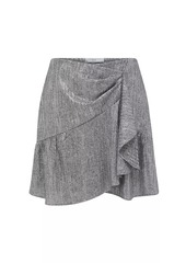 IRO Imane Ruffled Lurex Mini Skirt