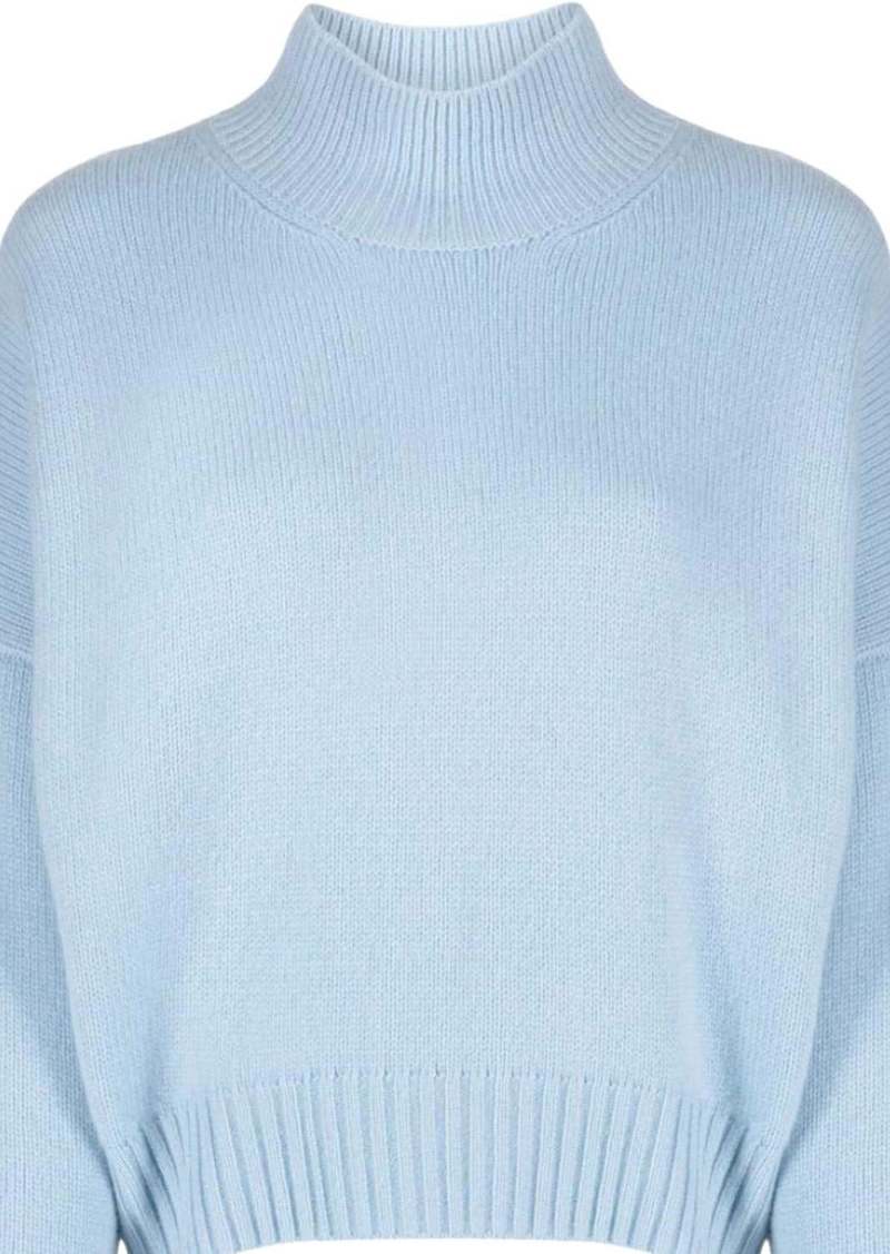 IRO Iria Mock Neck Sweater In Light Blue