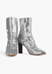 IRO - Abelin sequined mesh ankle boots - Metallic - EU 39