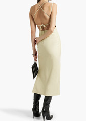 IRO - Alexane leather midi dress - Yellow - FR 38