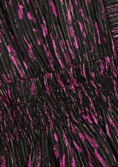 IRO - Anael tiered printed silk-blend jacquard mini dress - Pink - FR 40