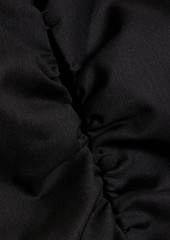 IRO - Baomi ruched belted wool-twill mini dress - Black - FR 40