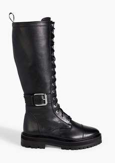 IRO - Beska lace-up leather knee boots - Black - EU 40