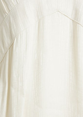 IRO - Bilam lace-trimmed pleated moire mini dress - White - FR 36