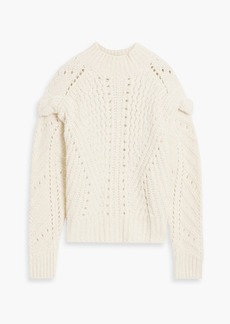 IRO - Iliade brushed open-knit sweater - White - M