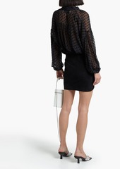 IRO - Caray gathered suede mini skirt - Black - FR 34