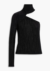 IRO - Chadia one-sleeve metallic jacquard-knit top - Black - FR 36