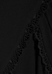 IRO - Charsti guipure lace-paneled crepe mini dress - Black - FR 34