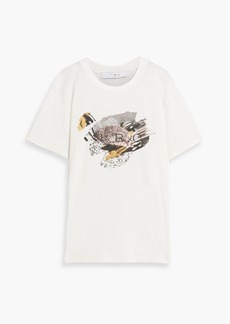 IRO - Croft printed Lyocell and cotton-blend T-shirt - White - XS