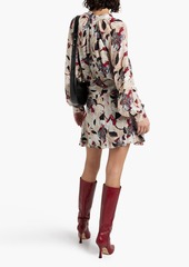 IRO - Darsa floral-print jacquard mini dress - Neutral - FR 34