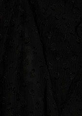 IRO - Dixon ruched flocked georgette mini dress - Black - FR 38