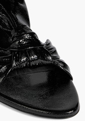 IRO - Dydleen textured patent-leather sandals - Black - EU 36