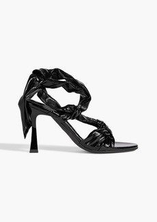 IRO - Dydleen textured patent-leather sandals - Black - EU 36