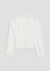 IRO - Elea organza-trimmed crepe blouse - White - FR 36