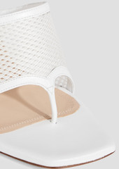 IRO - Enom leather-trimmed mesh sandals - White - EU 36