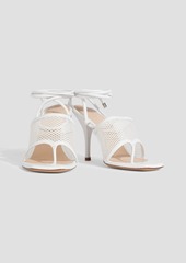 IRO - Enom leather-trimmed mesh sandals - White - EU 38