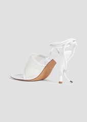 IRO - Enom leather-trimmed mesh sandals - White - EU 38