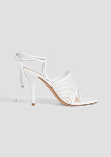 IRO - Enom leather-trimmed mesh sandals - White - EU 38