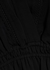 IRO - Finra lace-paneled crepe blouse - Black - FR 36