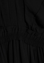 IRO - Furia lace-paneled ruffled crepe mini dress - Black - FR 34