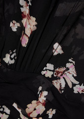 IRO - Ileynia gathered floral-print chiffon blouse - Black - FR 40