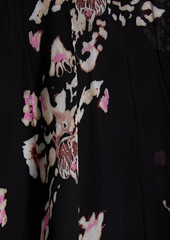 IRO - Ilyosi asymmetric floral-print chiffon skirt - Black - FR 34
