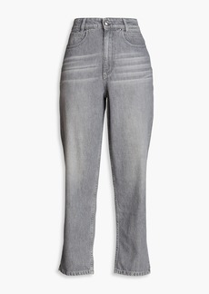 IRO - Jazzba faded high-rise tapered jeans - Gray - 25