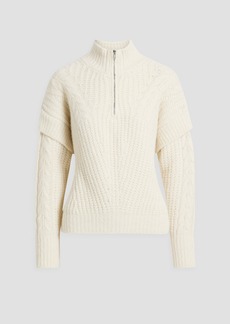 IRO - Jilana cable-knit half-zip sweater - White - L