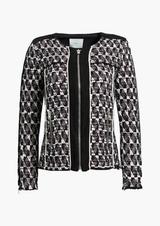 IRO - Kamber suede-trimmed cotton-blend tweed jacket - Black - FR 36