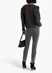 IRO - Kent pleated metallic bouclé-knit top - Gray - FR 38