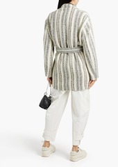 IRO - Kiraz striped brushed tweed coat - Gray - FR 38