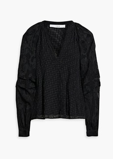 IRO - Kisar fil coupé jacquard blouse - Black - FR 34