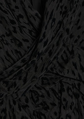IRO - Layana wrap-effect devoré silk-chiffon mini dress - Black - FR 34