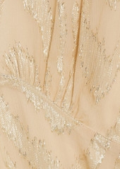 IRO - Leven cutout silk-blend metallic fil coupé georgette mini dress - White - FR 34