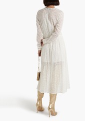IRO - Lexa wrap-effect devoré silk-chiffon midi dress - White - FR 34