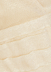 IRO - Lorelle wrap-effect pleated lamé mini dress - White - FR 34