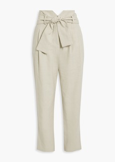 IRO - Madeon belted cotton tapered pants - White - FR 40