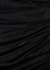 IRO - Manaia ruched cupro and Lyocell-blend satin-jersey mini dress - Black - FR 40