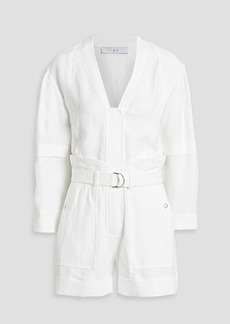IRO - Matea belted linen-blend playsuit - White - FR 40