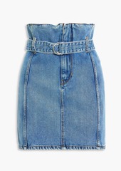 IRO - Melay belted denim mini skirt - Blue - FR 32