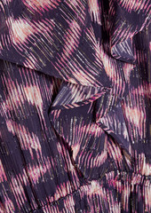 IRO - Tyga metallic fil coupé printed mini dress - Purple - FR 34