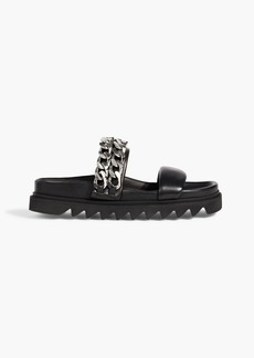 IRO - Mosta chain-embellished leather sandals - Black - EU 36