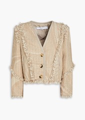 IRO - Negila cropped bouclé-tweed jacket - Neutral - FR 36