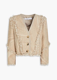 IRO - Negila cropped bouclé-tweed jacket - Neutral - FR 36