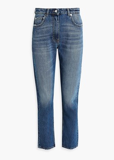 IRO - Shama distressed high-rise slim-leg jeans - Blue - 24