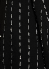 IRO - Silga metallic fil coupé chiffon peplum blouse - Black - FR 34