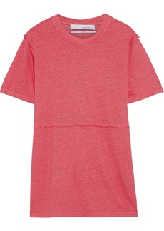 IRO - Spire slub linen-jersey T-shirt - Orange - XS