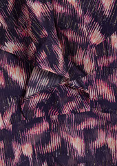 IRO - Tchami ruffled printed fil coupé georgette blouse - Purple - FR 34