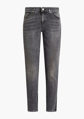 IRO - Randy twill-paneled mid-rise skinny jeans - Gray - 24