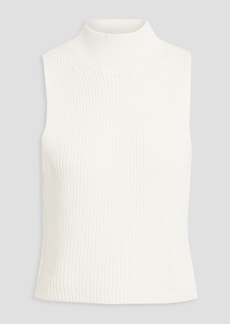 IRO - Virgi ribbed cotton and cashmere-blend turtleneck top - White - M